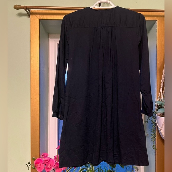 Abercrombie & Fitch Navy Blue Long-Sleeve Midi Dress/Top - Size Small - Picture 2 of 4